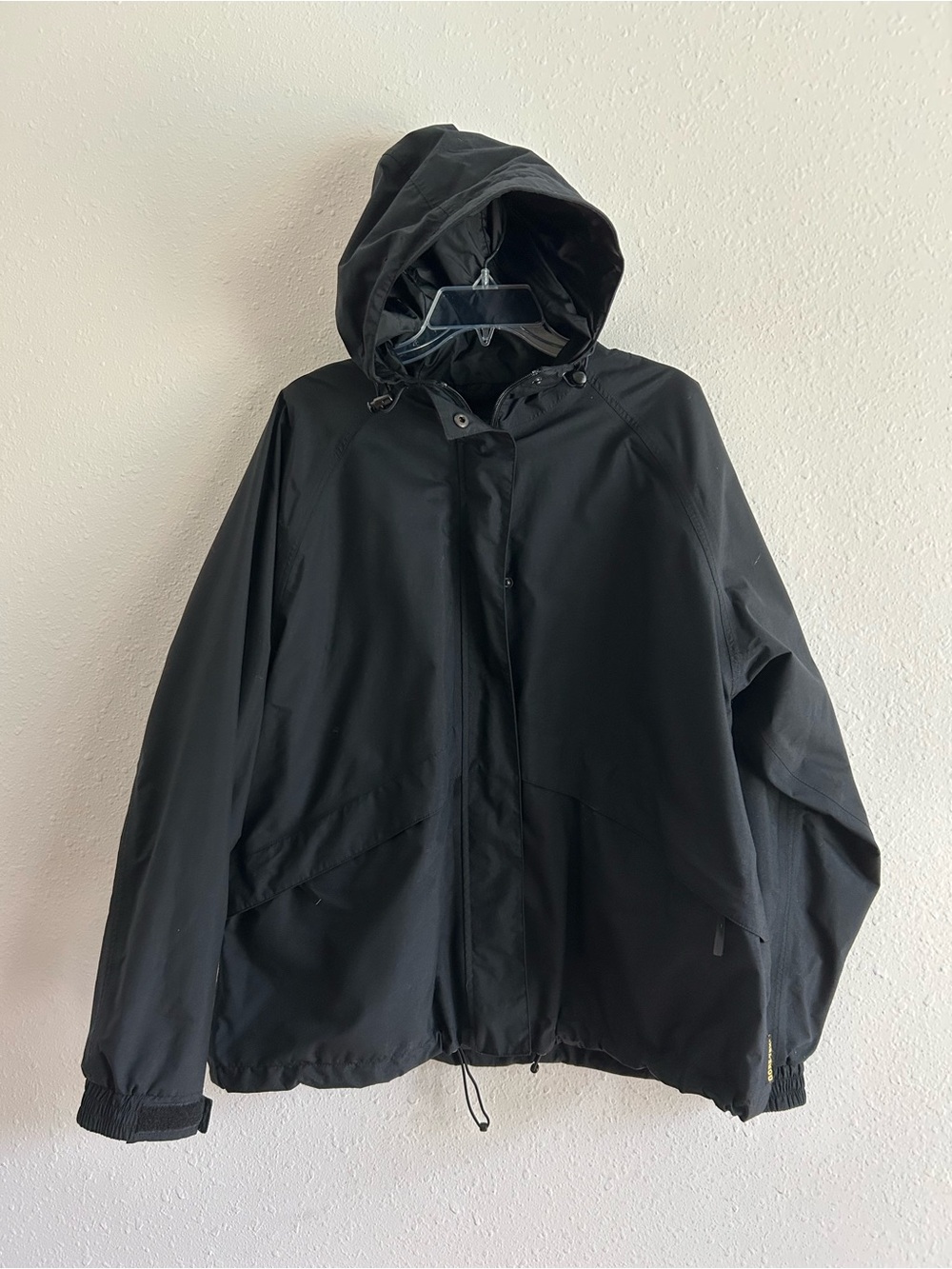 Cabela’s Gore-Tex Rain Jacket Women's Size XL Black With Hood Outdoor Full Zip